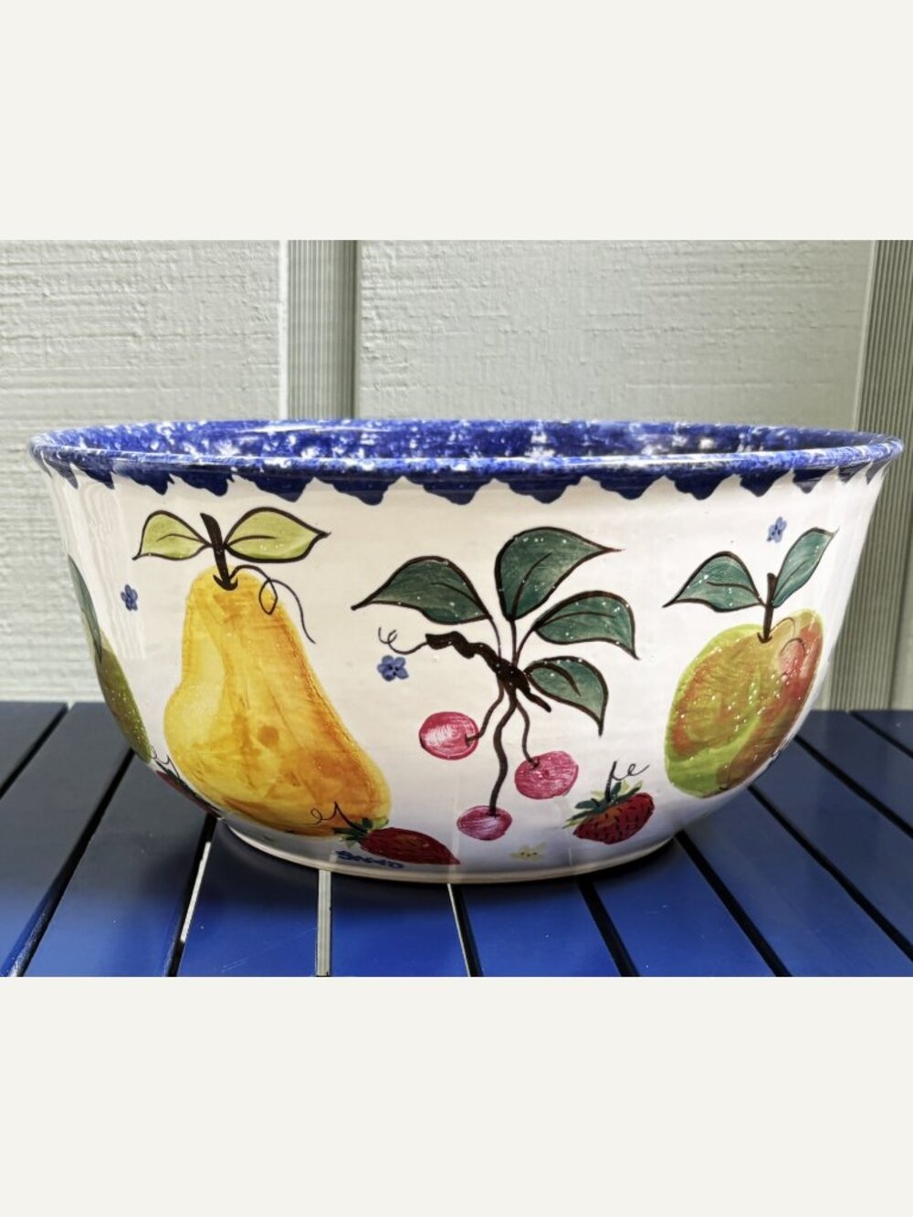 Rare Vintage Large Shard Pottery 12" Serving Bowl - Excellent!